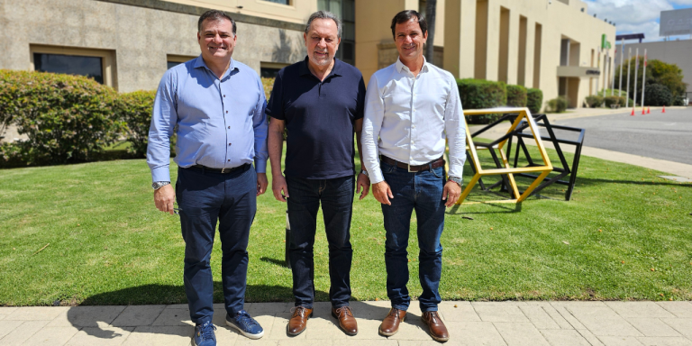 Darío Capitani se reunió con Gustavo Santos y Marcelo Valdomero